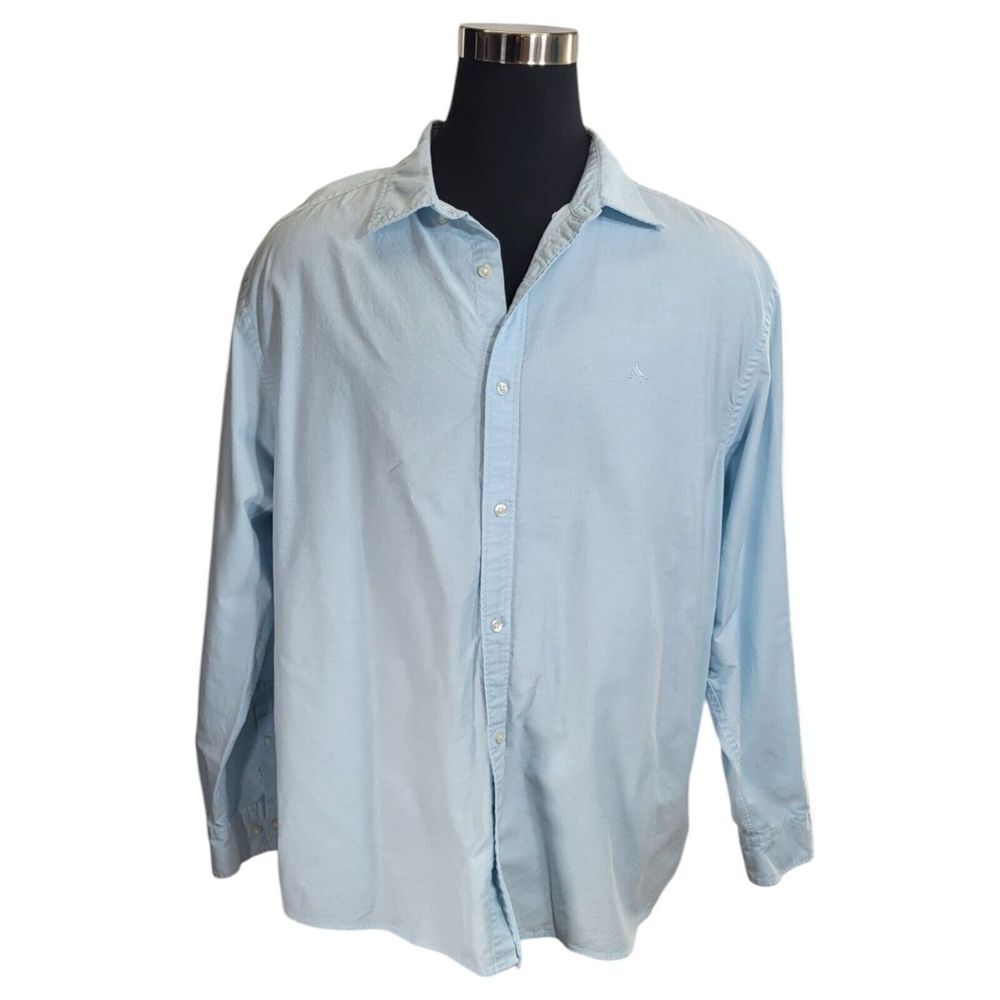 Charles Tyrwhitt Button Up Shirt Mens 3XL Light Blue 100% Cotton Classic Fit‎
